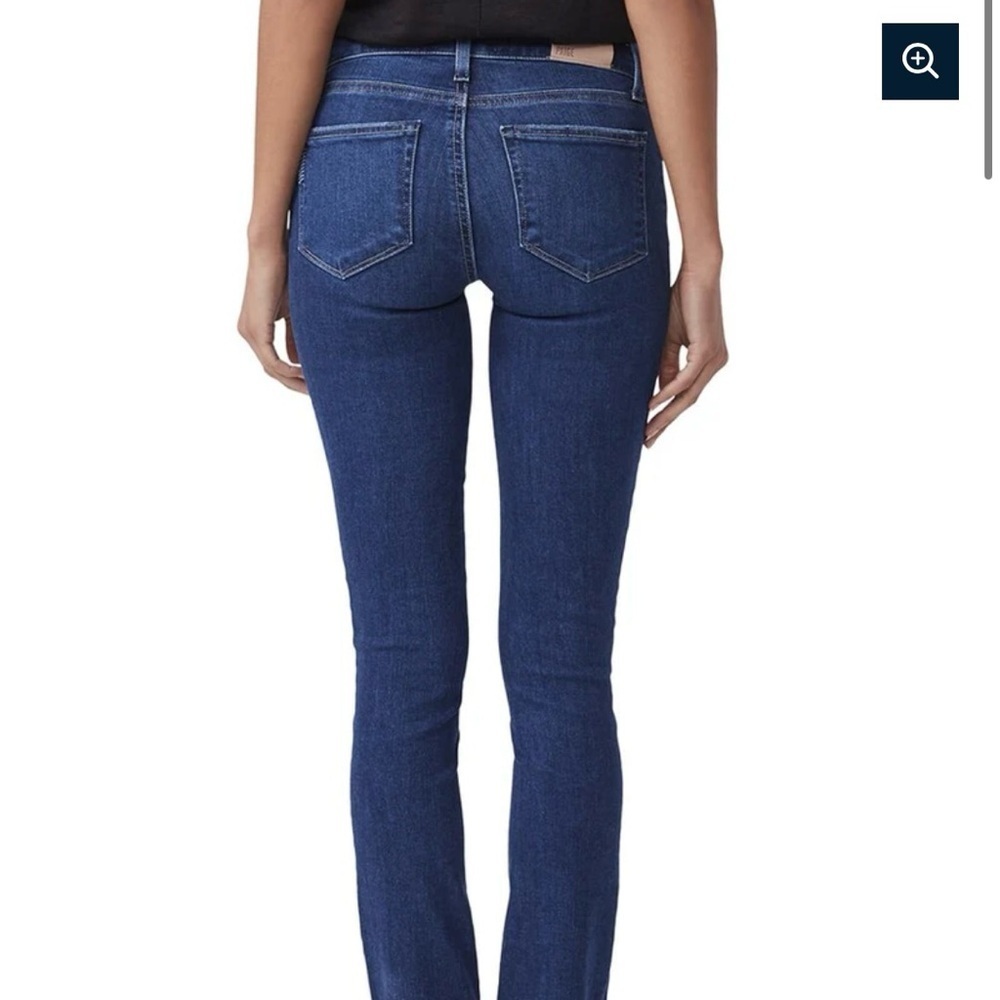 Paige skyline mid rise dark wash skinny jeans - Picture 2 of 9